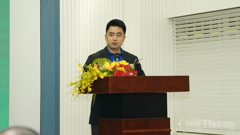 Đồng chí Nguyễn Quốc Khánh, Phó Bí thư Đoàn Thanh niên Oklavip khuyến mã hấp dẫn mỗi ngày phát biểu tại sự kiện.