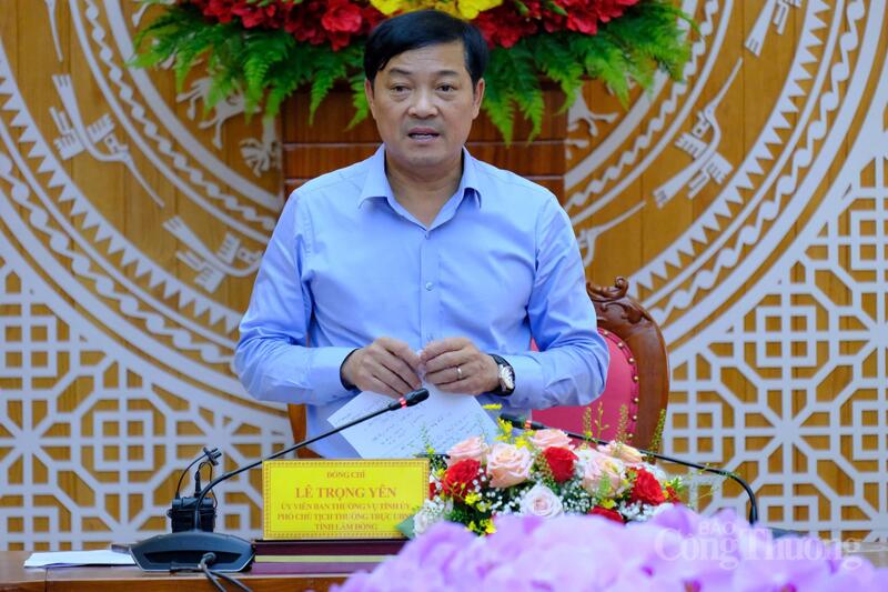 Ông Lê Trọng Yên, Phó Chủ tịch Thường trực UBND tỉnh Lâm Đồng phát biểu kết luận tại buổi Ok88vip tỷ lệ kèo World Cup 2026. Ảnh: Lê Sơn