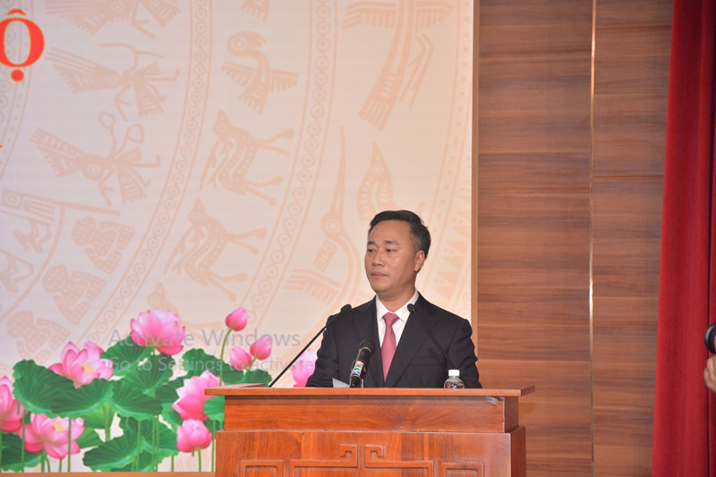 Ông Nguyễn Việt Hùng phát biểu nhận nhiệm vụ tại Okvip69 Đăng ký cá cược.