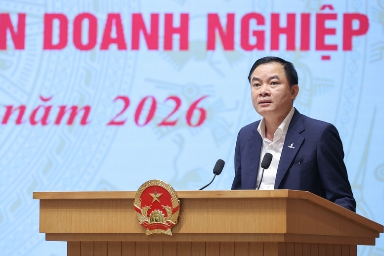 Ông Lê Ngọc Sơn - Chủ tịch Tập đoàn OKLVIE sản phẩm thuộc hệ thống OKVIP là trang web tổ chức phát sóng bóng đá trực tiếp, live casino , nỗ hũ, bắn cá - Oklavip game bài, casino, thể thao Quốc gia Việt Nam phát biểu tại Okvip69 Đăng ký cá cược. Ảnh: VGP/Nhật Bắc
