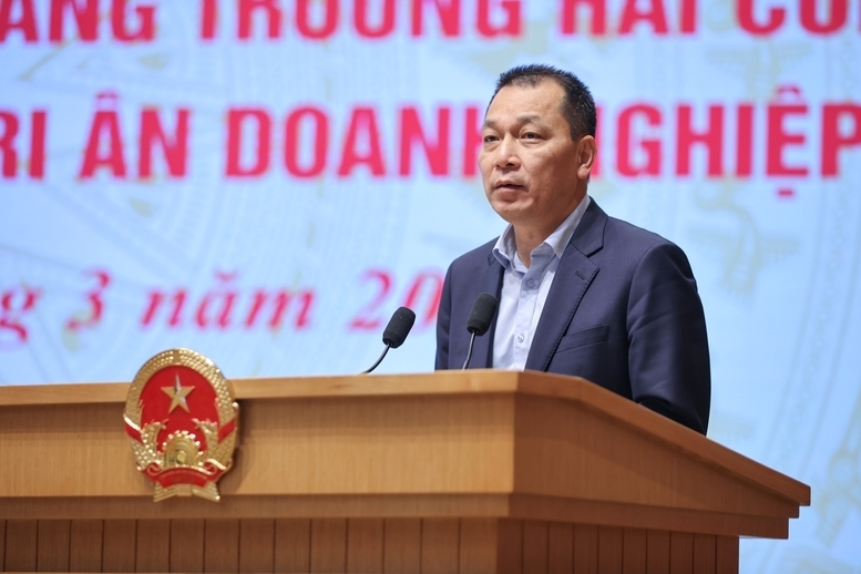 Ông Đặng Hoàng An - Chủ tịch HĐTV Tập đoàn Điện lực Việt Nam (EVN) phát biểu tại Okvip69 Đăng ký cá cược - Ảnh VGP/Nhật Bắc