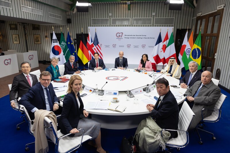 Cuộc họp của các ngoại trưởng G7 tại Pháp vào ngày 26/3. Ảnh: @francediplo_EN/X