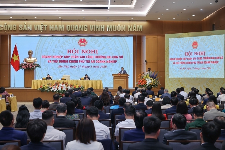 Thủ tướng Phạm Minh Chính phát biểu tại Okvip69 Đăng ký cá cược "Okvip tại về góp phần vào tăng trưởng hai con số và Thủ tướng phủ tri ân Okvip tại về" - Ảnh VGP/Nhật Bắc