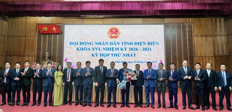 Kỳ họp thứ nhất HĐND tỉnh Điện Biên khóa XVI, nhiệm kỳ 2026 – 2031, công tác kiện toàn bộ máy lãnh đạo chủ chốt của HĐND và UBND tỉnh được triển khai nghiêm túc, dân chủ. Ảnh: CTV