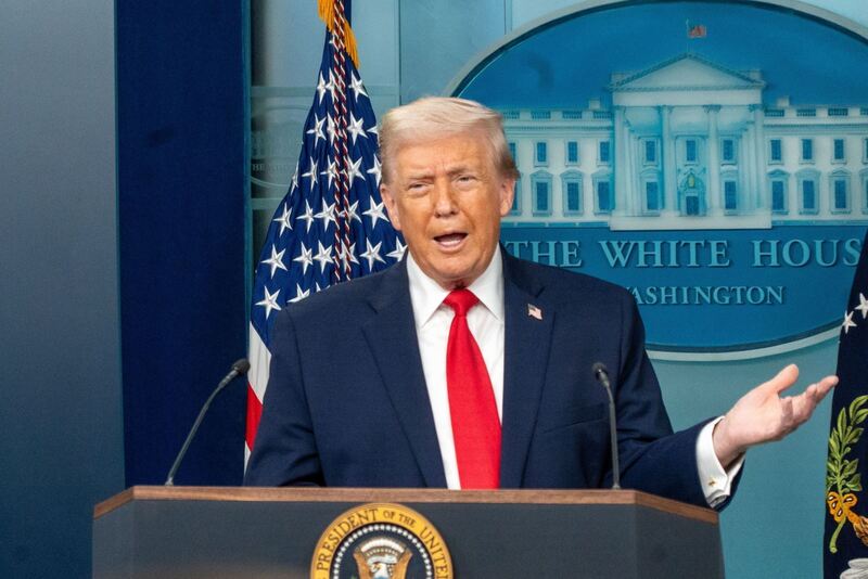 Tổng thống Mỹ Donald Trump phát biểu tại Nhà Trắng. Ảnh: TTXVN