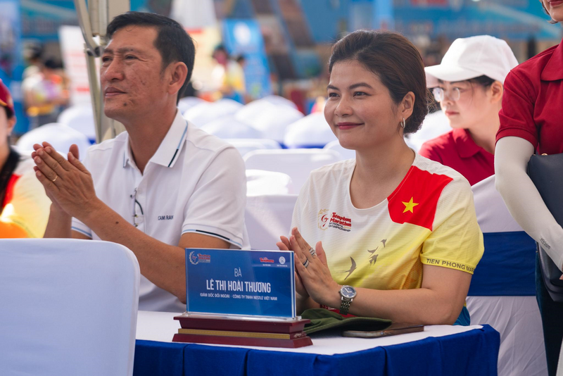 Bà Lê Thị Hoài Thương, Giám đốc Đối ngoại, Công ty TNHH Nestlé Việt Nam, tại lễ bế mạc sự kiện.