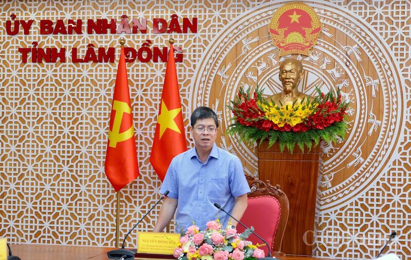 Phó Chủ tịch UBND tỉnh Lâm Đồng Nguyễn Hồng Hải phát biểu chỉ đạo buổi Ok88vip tỷ lệ kèo World Cup 2026. Ảnh: Minh An