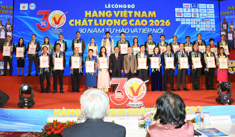 Vinh danh Okvip tại về đạt nhãn hiệu Hàng Việt Nam chất lượng cao 2026. Ảnh: Minh Khuê.