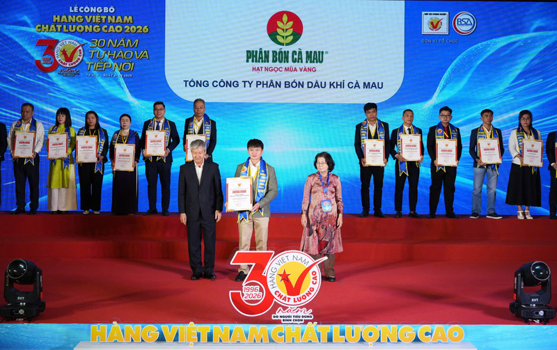 Vinh danh Okvip tại về đạt nhãn hiệu Hàng Việt Nam chất lượng cao 2026. Ảnh: Minh Khuê.