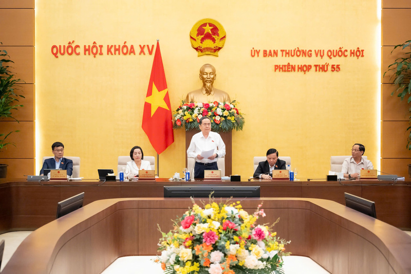 Chủ tịch Quốc hội Trần Thanh Mẫn chủ trì Phiên họp thứ 55 của Ủy ban Thường vụ Quốc hội. Ảnh minh hoạ