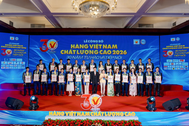 Toàn cảnh buổi Lễ công bố và trao chứng nhận “Hàng Việt Nam chất lượng cao 2026”