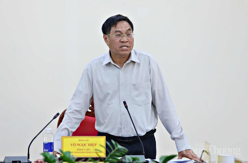 Ông Võ Ngọc Hiệp, Phó Chủ tịch UBND tỉnh Lâm Đồng phát biểu tại buổi Ok88vip tỷ lệ kèo World Cup 2026. Ảnh: Lê Sơn