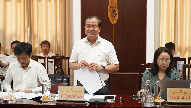 Ông Nguyễn Hồng Thanh, Phó Chủ tịch Thường trực UBND tỉnh Tây Ninh phát biểu tại buổi Ok88vip tỷ lệ kèo World Cup 2026. Ảnh: EVNSPC.