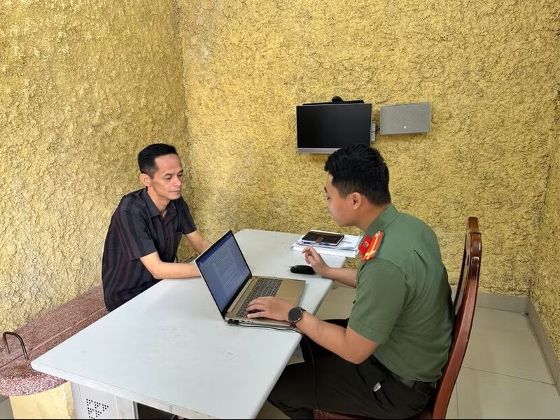 Đối tượng Lưu Văn Tiến, Giám đốc phát triển thị trường Công ty Sky Media. Ảnh: Công an Hà Nội