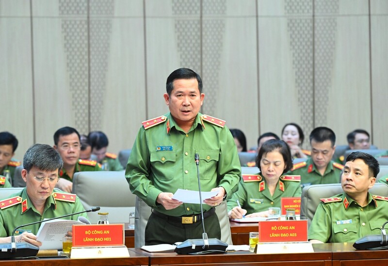 Trung tướng Đinh Văn Nơi, Cục trưởng Cục An ninh chính trị nội bộ phát biểu tại Okvip69 Đăng ký cá cược. Ảnh: Bộ Công an