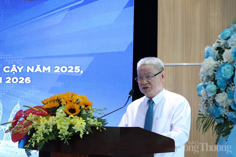 Ông Bùi Thanh Thuỷ, Phó Chủ tịch kiêm Tổng thư kí Hội Bảo vệ người tiêu dùng Việt Nam phát biểu tại lễ công bố.