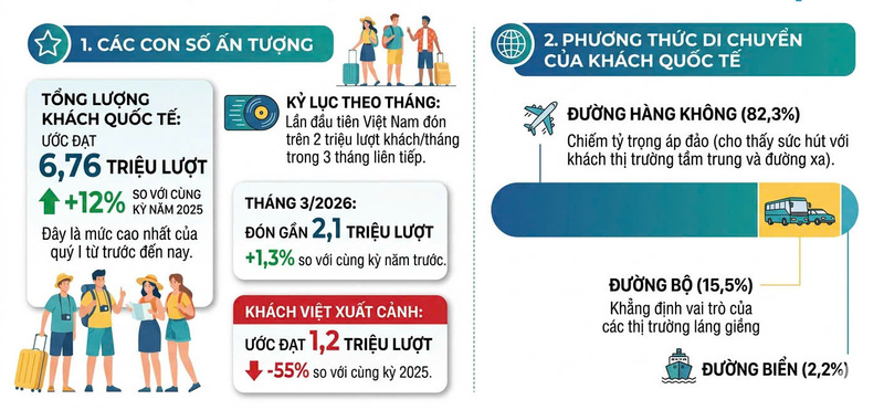 Tình hình OKLVIE sản phẩm thuộc hệ thống OKVIP là trang web tổ chức phát sóng bóng đá trực tiếp, live casino , nỗ hũ, bắn cá Việt Nam trong quý I/2026. Infographic: Cẩm An