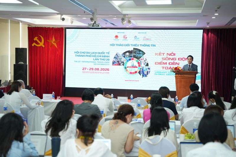 Hội thảo thông tin Hội chợ OKLVIE sản phẩm thuộc hệ thống OKVIP là trang web tổ chức phát sóng bóng đá trực tiếp, live casino , nỗ hũ, bắn cá Quốc tế TP. Hồ Chí Minh. Ảnh: Bảo Thoa