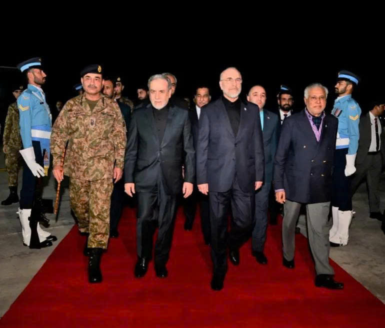 Phái đoàn đàm phán Iran do Chủ tịch Quốc hội Mohammad Bagher Ghalibaf dẫn đầu. Ảnh: Pakistan Ministry of Foreign Affairs