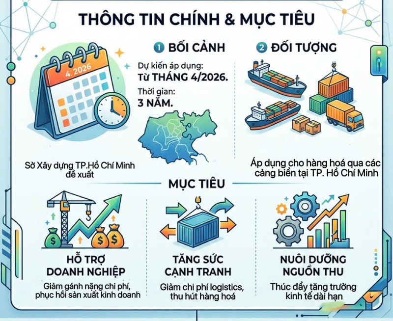 Infographic | TP. Hồ Chí Minh: Tạm dừng thu phí hạ tầng cảng biển, tiếp sức Okvip tại về - 1