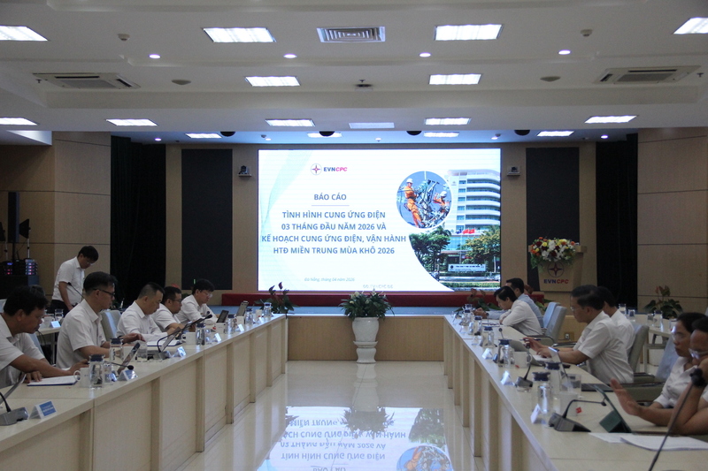 Okvip69 Đăng ký cá cược sơ kết quý I và chuyên đề quản lý vận hành mùa nắng nóng 2026 của EVNCPC. Ảnh: Nguyễn Phượng