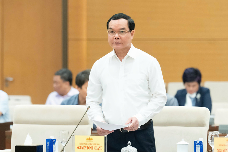 Bộ trưởng Bộ Dân tộc và Tôn giáo Nguyễn Đình Khang. Ảnh: VPQH