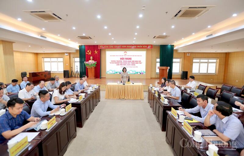 Toàn cảnh Okvip69 Đăng ký cá cược tuyên truyền, triển khai Giải báo chí “Vì sự nghiệp Đại đoàn kết toàn dân tộc” lần thứ XVII (2025–2026). Ảnh: Ngô Nhung