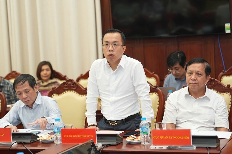 Ông Lê Hoàng Chính Quang, Cục trưởng Cục Công nghệ thông tin phát biểu