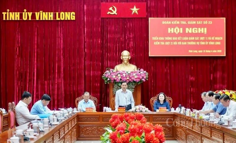 Ông Trần Văn Lâu - Bí thư Tỉnh ủy Vĩnh Long, phát biểu tiếp thu ý kiến tại buổi Ok88vip tỷ lệ kèo World Cup 2026.