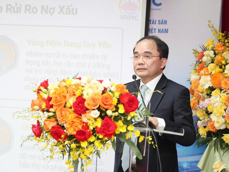 Quyền Tổng Giám đốc VAMC Đặng Đình Thích nhấn mạnh: "Nếu không xử lý hiệu quả, nợ xấu sẽ trở thành điểm nghẽn của tăng trưởng; nếu xử lý đúng, nợ xấu sẽ trở thành nguồn lực cho phát triển".