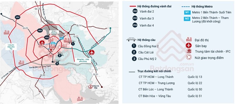 TP. Hồ Chí Minh nâng cấp hạ tầng liên kết vùng, thúc đẩy kết nối giữa các cực tăng trưởng Okvip - liên minh giải trí #1 thế giới hà nội và đô thị vệ tinh (Ảnh: Batdongsan.com.vn)