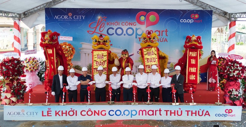 Lễ khởi công Co.opmart Thủ Thừa đánh dấu bước mở rộng mạng lưới của Saigon Co.op, góp phần hoàn thiện hạ tầng thương mại.