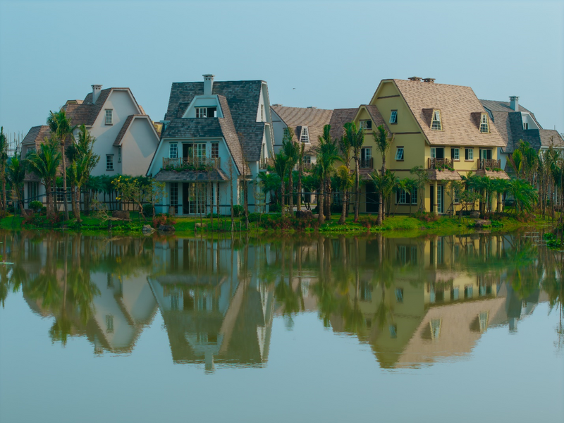 Mặt nước là điểm nhấn tại The Grand Island. Ảnh: Thanh Sơn