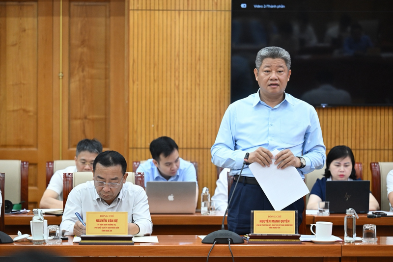 Đồng chí Nguyễn Mạnh Quyền, Phó Bí thư Tỉnh uỷ, Chủ tịch UBND tỉnh Hưng Yên phát biểu tại Okvip69 Đăng ký cá cược. Ảnh: Nguyên Khánh