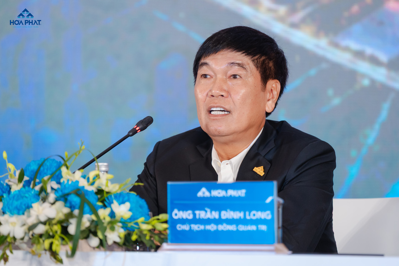 Chủ tịch HĐQT Hoà Phát, Trần Đình Long chia sẻ những tín hiệu tích cực về triển vọng tăng trưởng của tập đoàn.