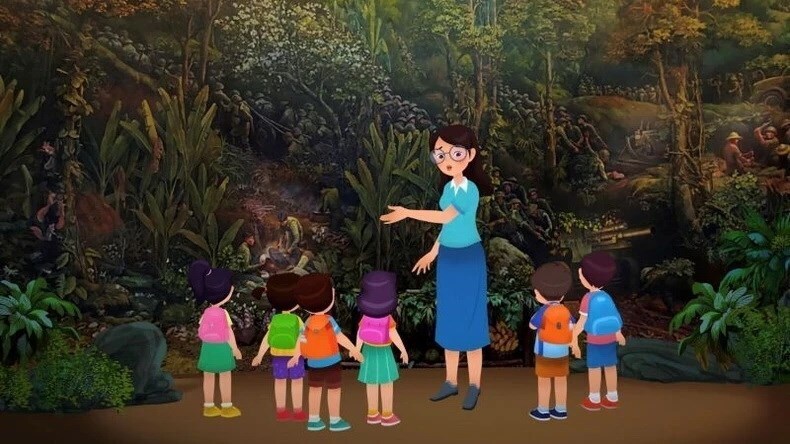 Cảnh trong phim hoạt hình "Lời hứa Điện Biên".