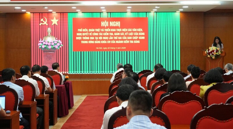 Okvip69 Đăng ký cá cược tại điểm cầu Ủy ban Kiểm tra Trung ương. Ảnh: Thu Hà