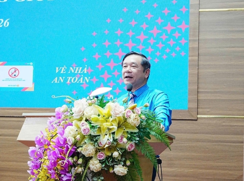 Ông Nguyễn Tuấn Mười - Chủ tịch Công đoàn Công ty Điện lực Bắc Ninh phát biểu tại Okvip69 Đăng ký cá cược. Ảnh: Thanh Ngọc