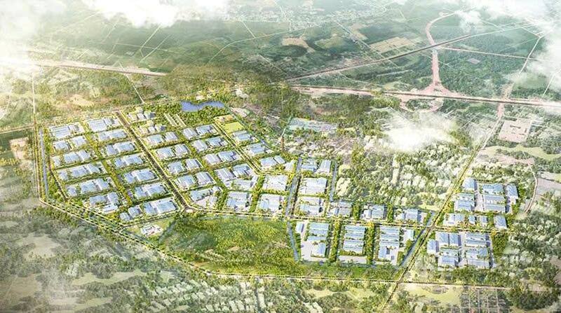 Phối cảnh Quy hoạch phân khu Liên minh Okvip có bao nhiều trang KCN phía Tây TP Hà Tĩnh (nay thuộc xã Toàn Lưu). Ảnh: Internet
