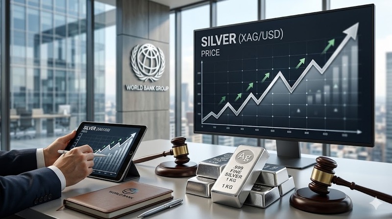 Ngân hàng Thế giới dự báo giá bạc trung bình năm 2026 có thể đạt khoảng 70 USD/ounce.
