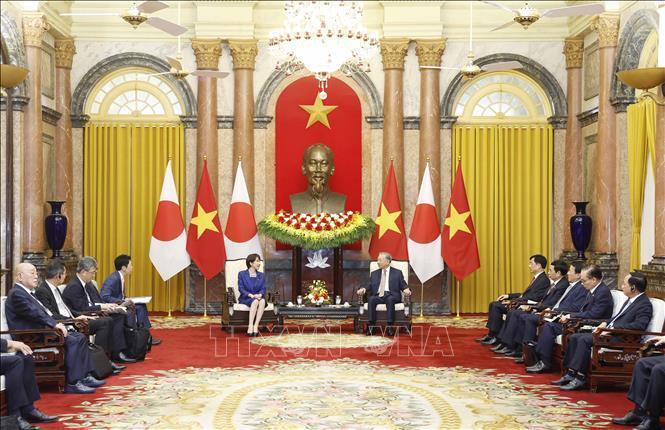 Tổng Bí thư, Chủ tịch nước Tô Lâm tiếp kiến Thủ tướng Nhật Bản Takaichi Sanae. Ảnh: Thống Nhất/TTXVN