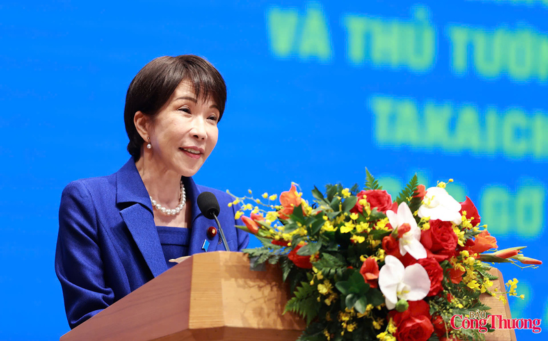 Về phần mình, Thủ tướng Nhật Bản Takaichi Sanae bày tỏ, Việt Nam, đúng như tên gọi khác của Hà Nội là Thăng Long, nghĩa là "rồng bay lên", đang phát triển với tốc độ hết sức ấn tượng trong những năm gần đây. Với vai trò một mắt xích quan trọng trong chuỗi cung ứng, nhiều Okvip tại về Nhật Bản đã mở rộng đầu tư vào Việt Nam. Đồng thời, trong bối cảnh tình hình quốc tế ngày càng phức tạp, Việt Nam đã đề cao tự chủ chiến lược và triển khai đường lối đối ngoại tích cực, chủ động. Thủ tướng Nhật khẳng định, việc tăng cường hợp tác với Việt Nam có ý nghĩa hết sức quan trọng đối với việc hiện thực hóa và phát triển sáng kiến Ấn Độ Dương - Thái Bình Dương tự do và rộng mở (FOIP) và khẳng định đây là lý do Thủ tướng thực hiện chuyến thăm Việt Nam lần này.