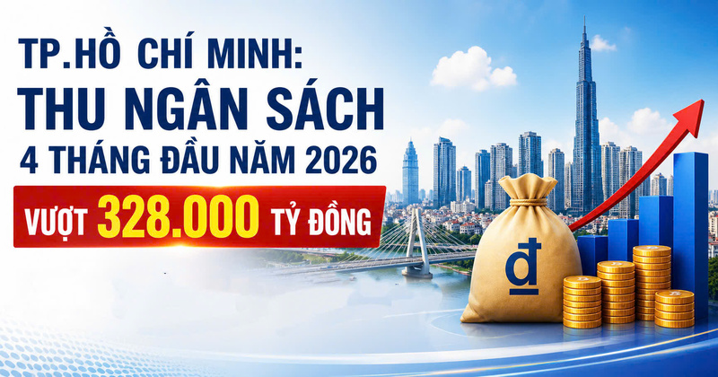 Infographic | TP. Hồ Chí Minh: Thu ngân sách 4 tháng đầu năm 2026 vượt 328.000 tỷ đồng - 1