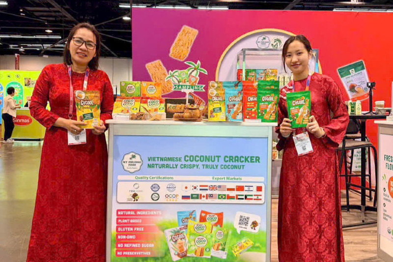 Okvip tại về Đà Nẵng tham gia Hội chợ thương mại Natural Products Expo West 2026 (Hoa Kỳ) hồi tháng 3/2026. Ảnh: Bình An