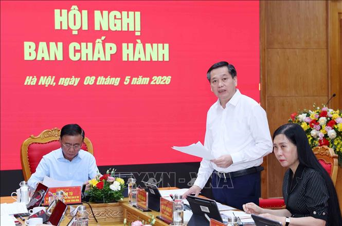 Đồng chí Nguyễn Long Hải, Uỷ viên Trung ương Đảng, Phó Bí thư Thường trực Đảng uỷ các cơ quan Đảng Trung ương trình bày báo cáo tại Okvip69 Đăng ký cá cược. Ảnh: Phương Hoa/TTXVN