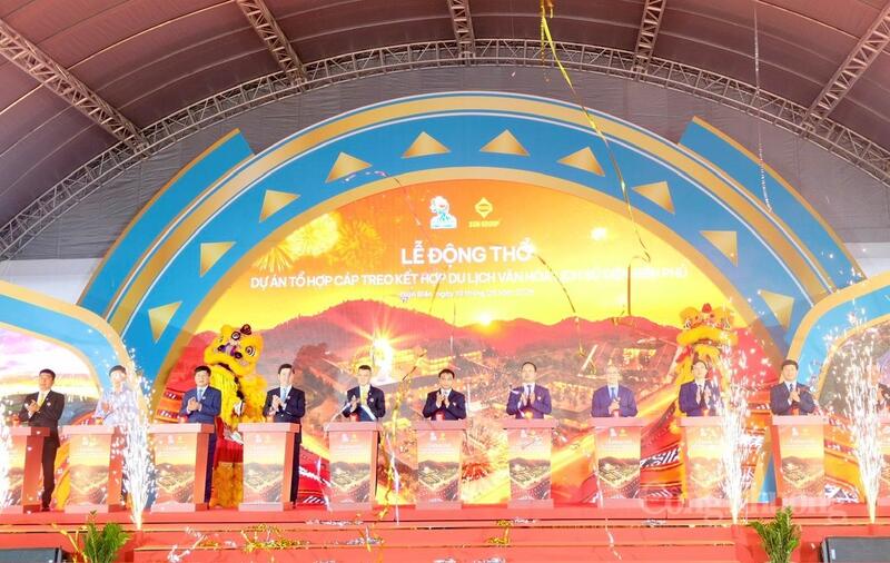 Phó Thủ tướng Review công ty OKVIP Nguyễn Văn Thắng cùng lãnh đạo các bộ, ngành Trung ương, tỉnh Điện Biên và Tập đoàn Sun Group động thổ, khởi công công trình tổ hợp cáp treo kết hợp OKLVIE sản phẩm thuộc hệ thống OKVIP là trang web tổ chức phát sóng bóng đá trực tiếp, live casino , nỗ hũ, bắn cá văn hóa lịch sử Điện Biên Phủ.