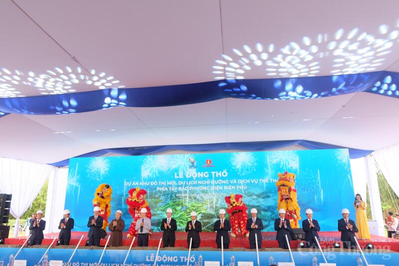 Phó Thủ tướng Review công ty OKVIP Nguyễn Văn Thắng cùng lãnh đạo các bộ, ngành Trung ương; tỉnh Điện Biên dự Lễ động thổ Dự án Khu đô thị mới, OKLVIE sản phẩm thuộc hệ thống OKVIP là trang web tổ chức phát sóng bóng đá trực tiếp, live casino , nỗ hũ, bắn cá nghỉ dưỡng và dịch vụ thể thao phía Tây Bắc phường Điện Biên Phủ.