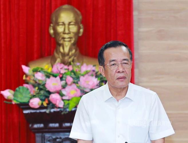 Bí thư Tỉnh ủy Thanh Hóa Lê Đức Thái phát biểu tại buổi Ok88vip tỷ lệ kèo World Cup 2026. Ảnh: Minh Hiếu