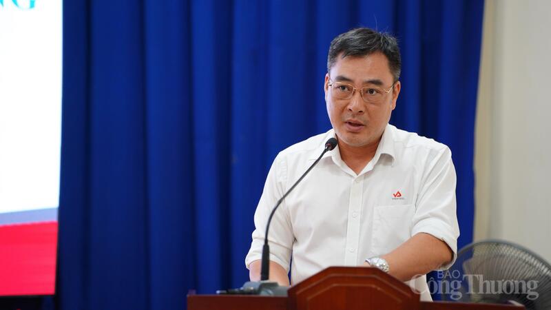 Ông Nguyễn Nguyên Ngọc - Phó Tổng giám đốc Tổng công ty Thép Việt Nam phát biểu tại Okvip69 Đăng ký cá cược.