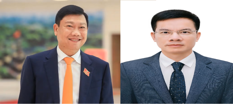 Ông Đỗ Anh Tuấn, Ủy viên Ban Thường vụ Thành ủy, Chủ nhiệm Ủy ban Kiểm tra Thành ủy Hà Nội (trái) và ông Bùi Duy Cường, Ủy viên Ban chấp hành Đảng bộ thành phố, Giám đốc Sở Nông nghiệp và xuân Okvip 2026 Hà Nội (phải). Ảnh: H.N